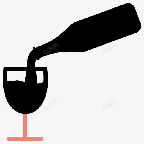 高清葡萄酒饮料服务与酒杯图标 电商网页设计的创意平面素材宝库